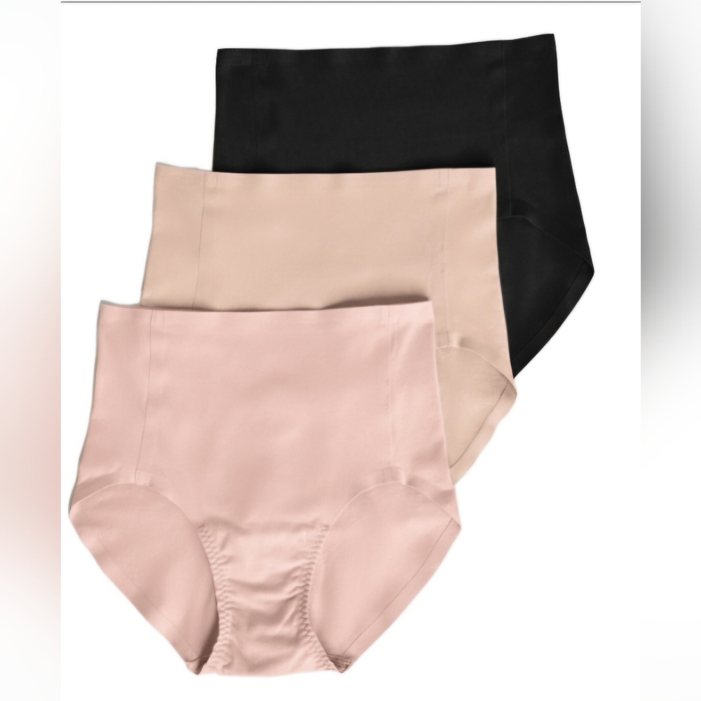 NWT: SPANX High-Waist Seamless Control Briefs - Black, Nude, Blush (3-Pack)